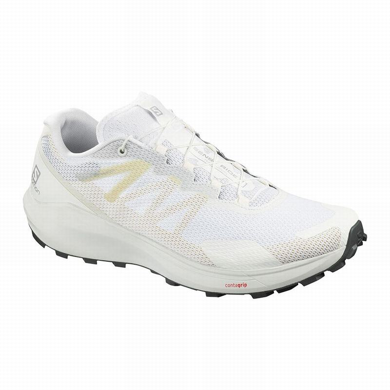 Salomon Singapore Mens Running Shoes - SENSE RIDE 3 White | 23470-JGSC